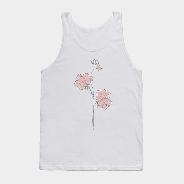 Blush Sweet Pea Tank Top by Explicit Design